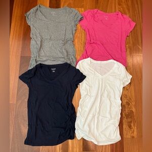 Isabel Maternity Women's Short Sleeve Tee Set - Gray, Pink, Navy, White